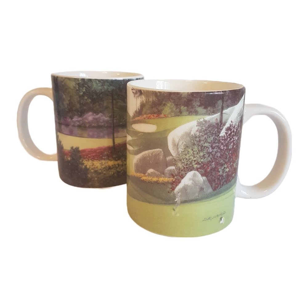 Vintage Collectible Golf Mugs Artwork Mugs DR Laird "The Dream 18" Holes #3 #6